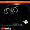Fits Smoked 99-00 Honda Civic 2/3/4Dr Dual Halo Projector Headlights Lamps Pair