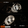 Fits Smoked 99-00 Honda Civic 2/3/4Dr Dual Halo Projector Headlights Lamps Pair