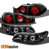 Fits 98-02 Honda Accord 2Dr LED Halo Projector JDM Headlights + Tail Brake Lamp