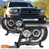 Fits 2005-2011 Toyota Tacoma Black Halo Projector LED Headlights 2006 07 08 2009