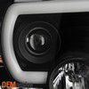 Fits 2014-2017 GMC Sierra 1500 2500HD 3500HD Black LED Tube Projector Headlights
