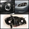 Fits 03-08 Toyota Corolla Dual Halo Projector LED Black Headlights Lamp Pair Set