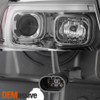 Fits 1999-2004 Jeep Grand Cherokee Chrome Full LED DRL Tube Projector Headlights
