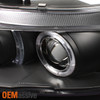 Fits 06-11 Honda Civic 2Dr Coupe Black Bezel Dual Halo Projector Headlights Lamp