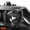 Fits 06-11 Honda Civic 2Dr Coupe Black Bezel Dual Halo Projector Headlights Lamp