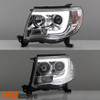 Fits 2005 06 2007 2008 2009 2010 2011 Tacoma LED Bar Projector Headlight -Chrome