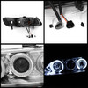 Fits 98-02 Honda Accord 2/4Dr Chrome Clear Dual Halo Projector Headlights Lamps