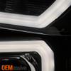 For 07-13 GMC Sierra 1500/2500HD/3500HD Smoked DRL LED Tube Projector Headlights