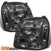 Fits 07-14 GMC Yukon XL 1500 2500 Denali Halo Projector LED Smoke Headlight Pair