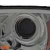 Fit 13-18 Dodge Ram 1500/2500/3500 Smoke DRL Tube LED Signal Projector Headlight