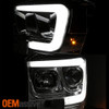 For 2008 Dodge RAM 1500/2500+2006-2009 Dodge RAM Chrome DRL Projector Headlights