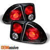 Fit 01-03 Honda Civic 4Dr JDM Black Halo Projector Headlights+Tail Brake W/Trunk