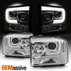 Fits 2005 2006 2007 Ford F250/350/450 Super Duty Light Bar Projector Headlights