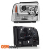 Fits 2005 2006 2007 Ford F250/350/450 Super Duty Light Bar Projector Headlights