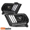 Sequential Tube Fits 2013 2014 Ford Mustang HID Projector Black LED Headlights