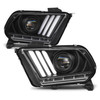 Sequential Tube Fits 2013 2014 Ford Mustang HID Projector Black LED Headlights