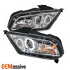 Fits 10-14 Mustang CCFL Projector Chrome Head Lights + Daytime LED Running Light