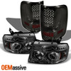 Fits 04-08 F150 Pickup Smoked Dual Halo Projector LED G2 Headlights + Tail Lamp