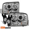 Fit 99-04 Superduty Excursion BLK Smoked Halo Projector LED Headlight+Fog light