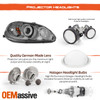 Fits 96-98 Honda Civic Smoke Dual Halo Projector Headlights Head Left/Right