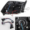 Fit 09-18 Ram 1500 10-18 2500/3500 Black LED Halo Headlights +Dark Red Tail Lamp