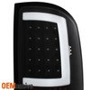 For 07-13 Sierra Black Dual Halo LED Projector Headlights+LED Tail Brake Lights