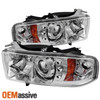 Fits 99-01 Ram Sport Model Halo Projector LED Headlights Lights Lamp Left+Right