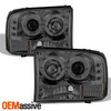 Fits 99-04 F250 F350 Excursion Smoke Halo LED 1Pc Projector Headlight+Fog light