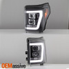 Fits Black 11-16 Ford F-250 F-350 F450 Super Duty Light Bar Projector Headlights