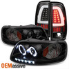For 97-03 F-150 | 97-99 F-250 Light Duty Black Smoke Headlights & Tail Lights
