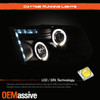 Fits 09-18 Ram 1500 10-18 Ram 2500/3500 Black Smoke Halo Projector LED Headlight