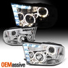 Fits 09-18 Ram 1500 10-18 Ram 2500/3500 Halo Projector LED Headlights Lamps Pair