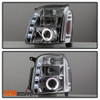 Fit 07-14 GMC Yukon XL 1500 2500 Denali Halo Projector LED Chrome Headlight Pair