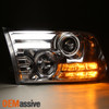Fits 2009-2018 Ram 1500 10-18 2500/3500 DRL Tube LED Signal Projector Headlights