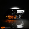 Fits 09-18 Ram 1500 2010-2018 2500/3500 Smoke DRL LED Signal Projector Headlight