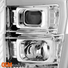 For Chrome 11-16 Ford F-250 F-350 F450 Super Duty Light Bar Projector Headlights