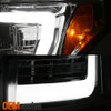 For Chrome 11-16 Ford F-250 F-350 F450 Super Duty Light Bar Projector Headlights