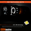 Fits 94-01 Ram 1500/2500/3500 Smoked Dual Halo LED Projector Headlight+Tail lamp