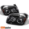 For 05-07 Dodge Magnum LED Halo Projector Headlights + Black LED Rear Tail Lamps