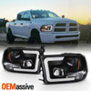 Fits Black 09-18 Ram 1500 10-18 2500/3500 Halogen Model Projector Headlights