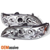Fits 98-02 Honda Accord 2/4Dr Chrome Halo Projector Headlights Lamps Left+Right