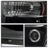 Fits 08-10 F250/F350/F450 Black Smoked Halo Projector Headlights+LED Tail Lamps