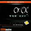 Fits 03-05 Dodge Ram Dual Halo Projector Headlights + LED Tail Lights[Smoke Len]