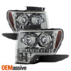 Fits 09-14 Ford F150 Smoke Dual Halo LED Projector Headlights Halogen Model
