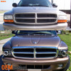 Fits 97-04 Dakota Durango CCFL Halo Projector LED Headlights Lamps Left+Right