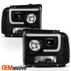 Fits Black 2005-2007 Ford F250/350/450 Super Duty Light Bar Projector Headlights