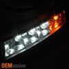 For 07-08 Ram 1500/09 2500 3500 Black Projector Headlights+Red SmokedTail Lights