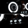Fits 97-04 Dakota Durango Black Smoked Dual CCFL Halo Projector LED Headlights