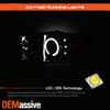 Fits 94-01 Ram 1500 94-02 Ram 2500/3500 Chrome Halo Projector LED Headlights Set