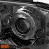 Fits 99-04 F250 Super Duty Excursion Smoke Halo LED 1 Piece Projector Headlights